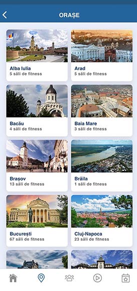Aplicatie mobil sali fitness - UPfit Romania